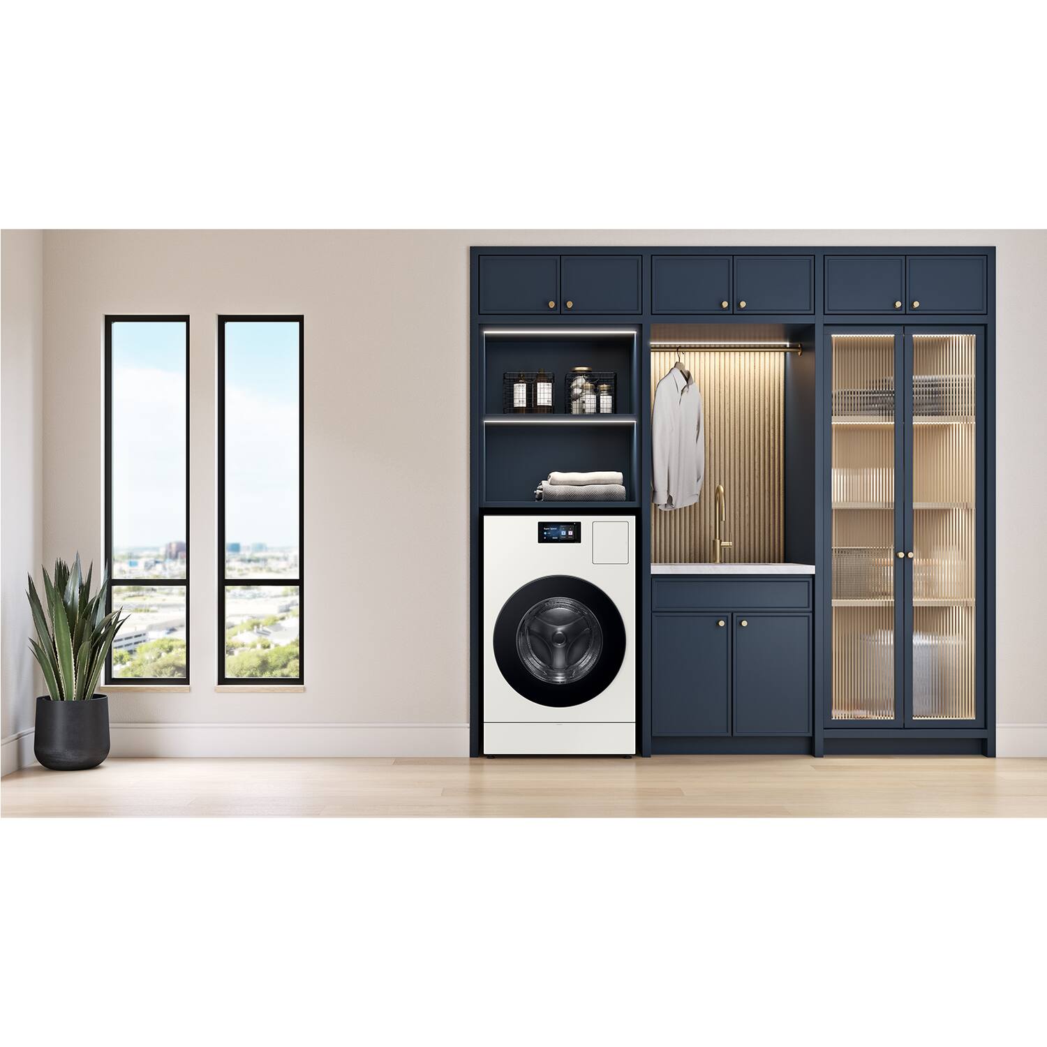 Samsung 5.3 cu. ft. Bespoke AI Smart All In One Front Load Washer ...