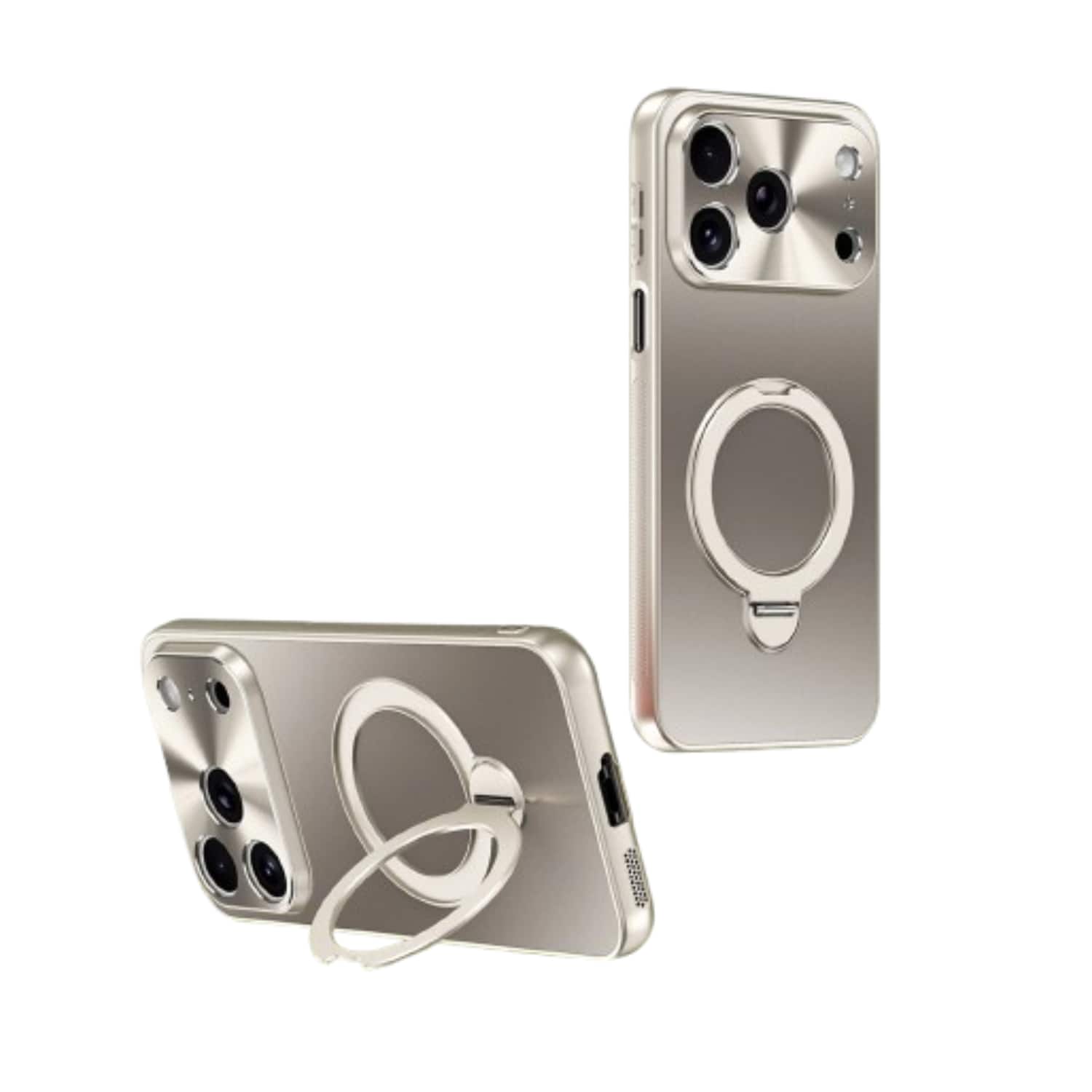 Stock Preferred - Shockproof MagSafe Case with Metal Camera Protector for iPhone 17 Pro Max - Titanium