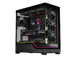 DIYPC - IDX5-BK-ARGB Black ATX Case w/ Tempered Glass & ARGB Fans - Black