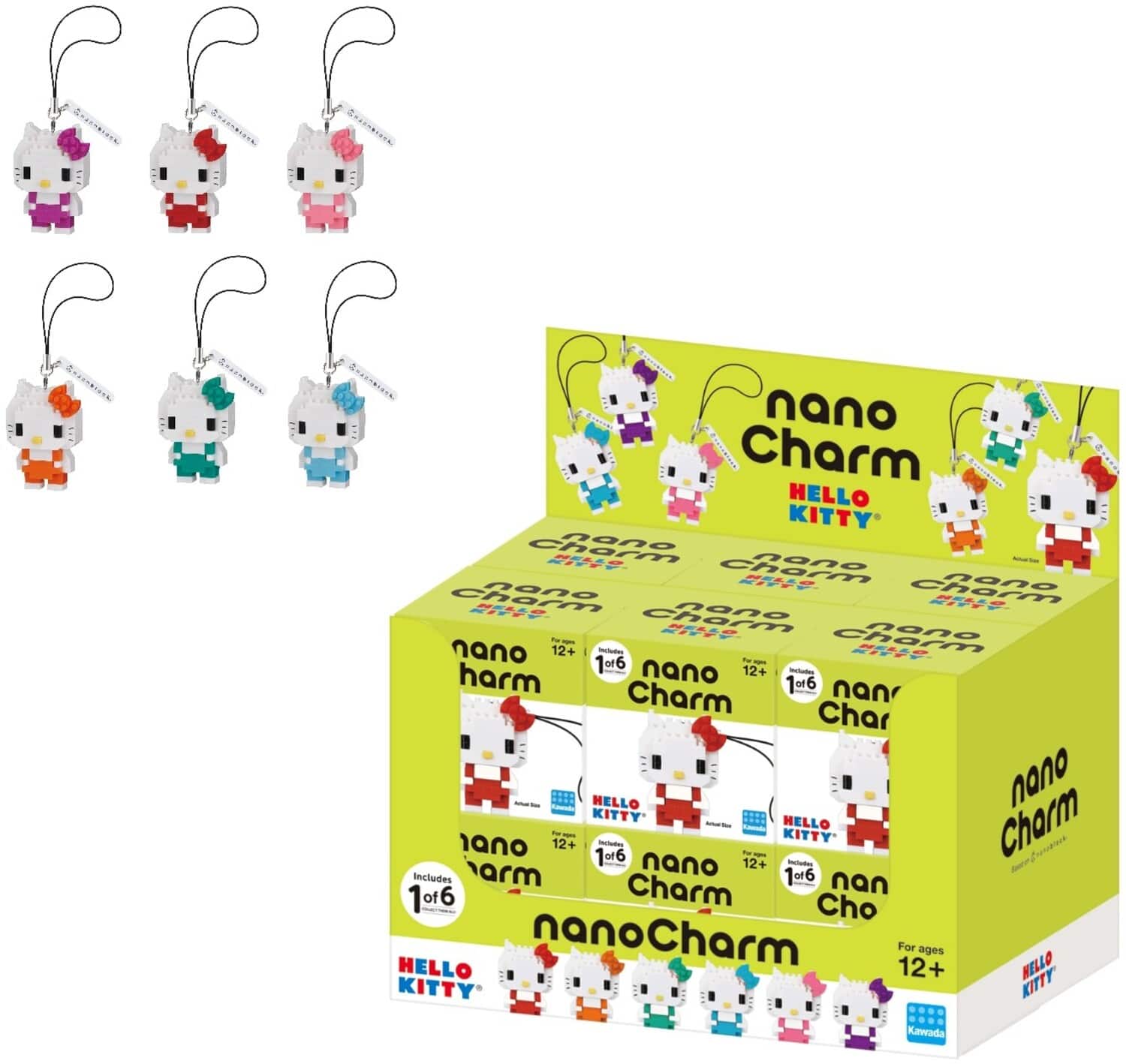 PopMarket - Nanoblock - Sanrio - nanoCharm - Hello Kitty Colors (Box/12) Blindbox Display - COLLECTIBLES - Multicolor price history on PriceWatchPro