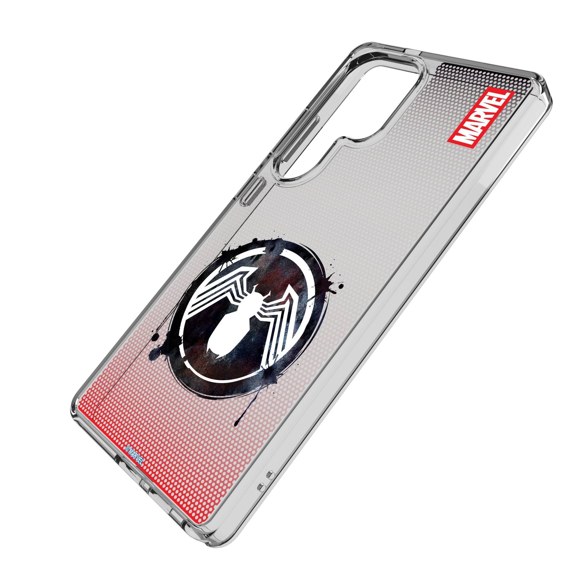 Angle. Keyscaper - Marvel Grid Clear Phone Case - Samsung Galaxy S21 Plus - Venom.