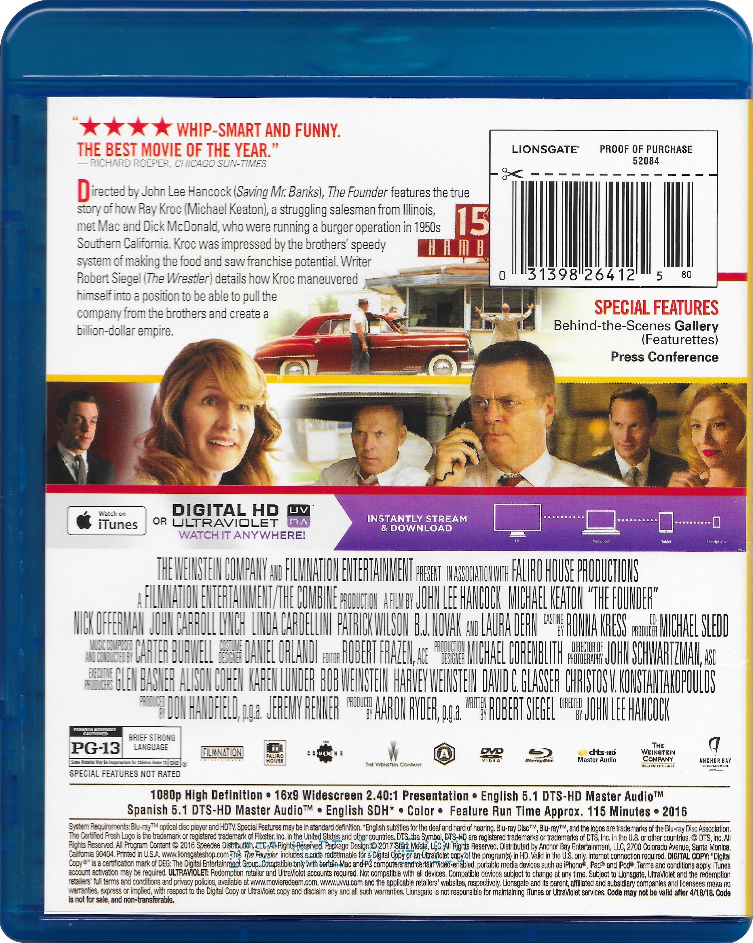 Alt View 1. The Founder   - BLU-RAY.