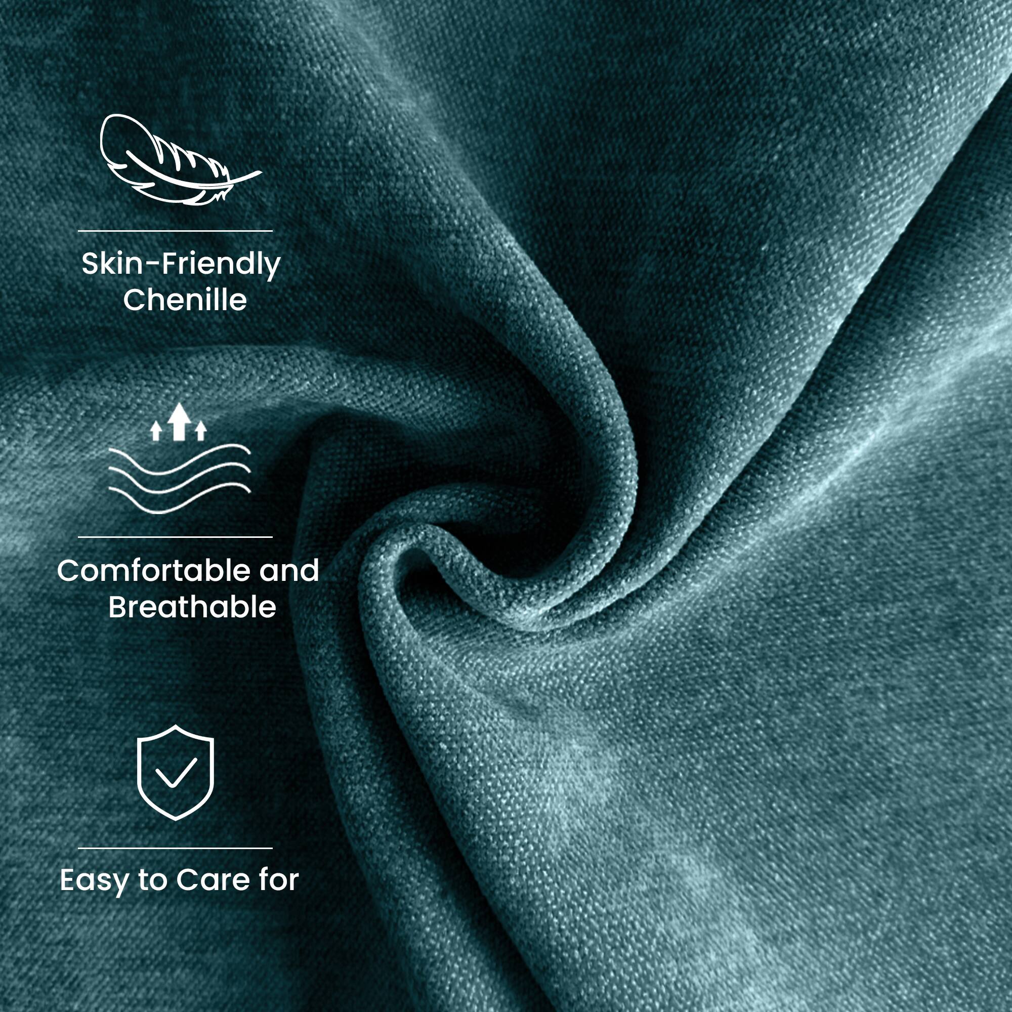 Skin-Friendly Chenille  
Comfortable and Breathable  
Easy to Care for