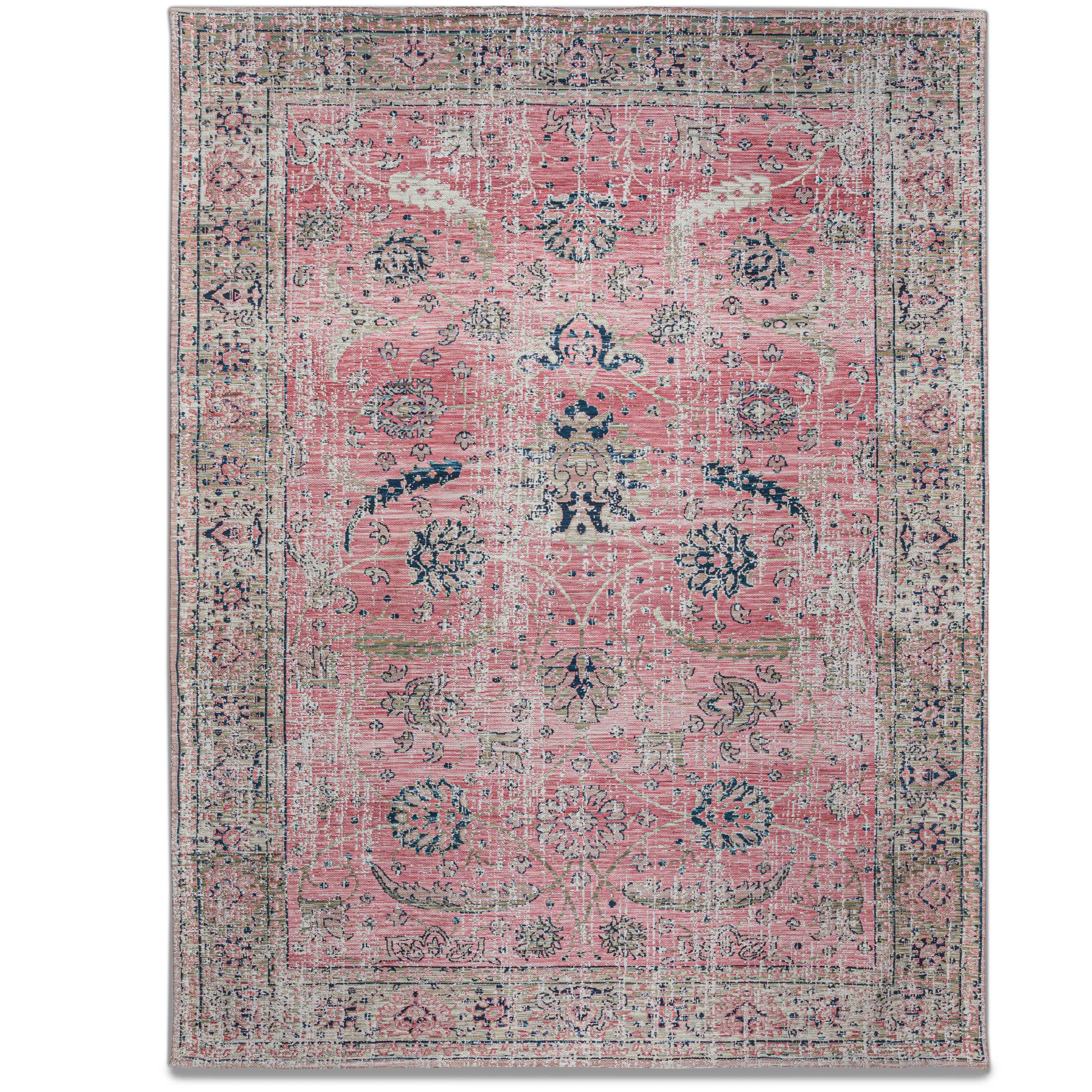 Angle Zoom. Simpli Home - Coleman 8 x 10 Area Rug - Pink,Blue.