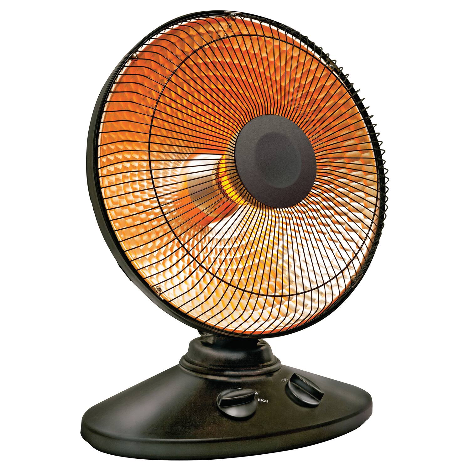 Front. Comfort Glow - Comfort Glow Erh375 Erh375 1,000-watt-max Portable Oscillating Radiant Parabolic-dish Heater - Black.