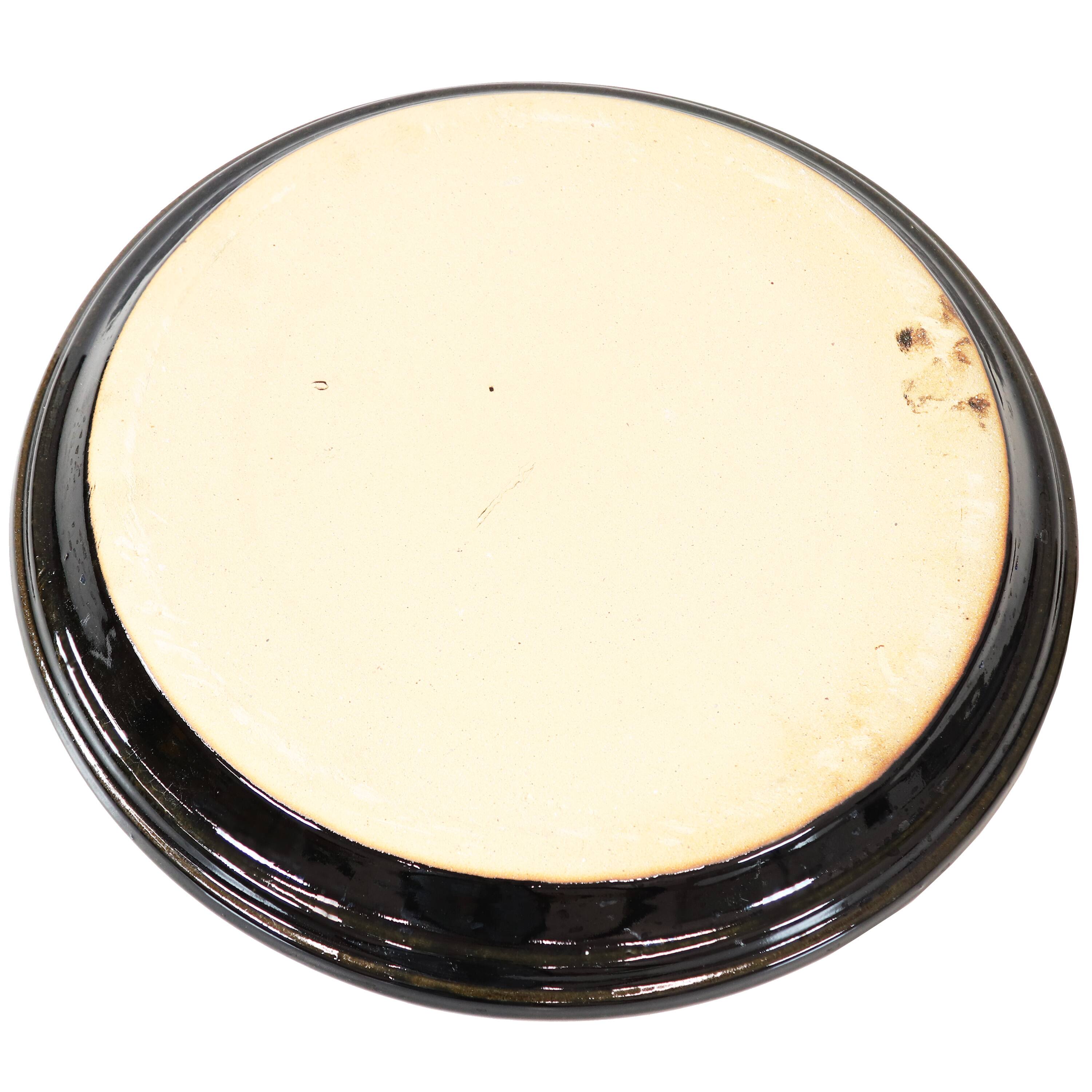 Alt View 9. Sunnydaze - Glazed Ceramic Planter Saucers - 12" - Set of 2 - Obsidian.