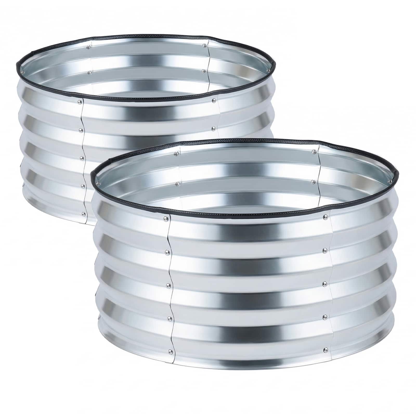 Costway - 2 Pack Galvanized Raised Garden Bed Kit with Open-Ended Base for Vegetables Flowers - Silver price history on PriceWatchPro