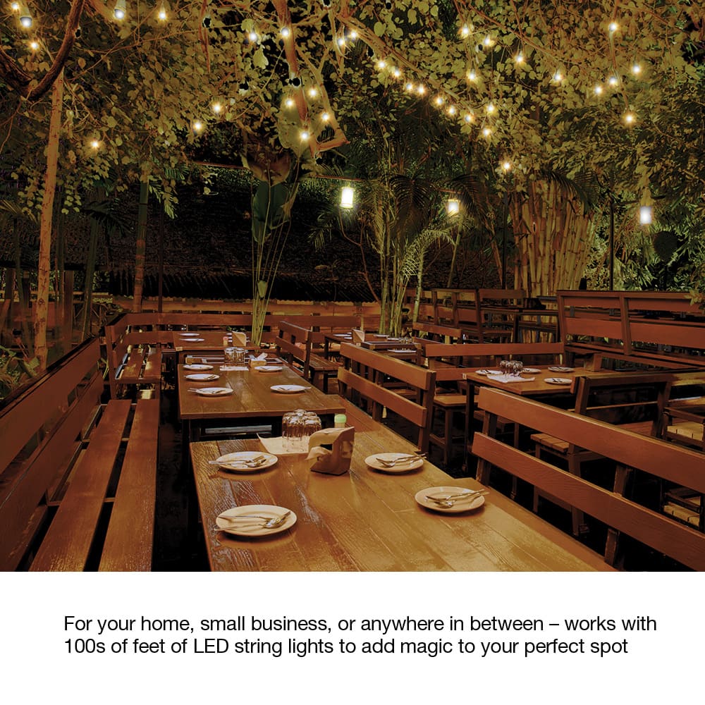 For your home, small business, or anywhere in between, works with 100s of feet of LED string lights to add magic to your perfect spot.