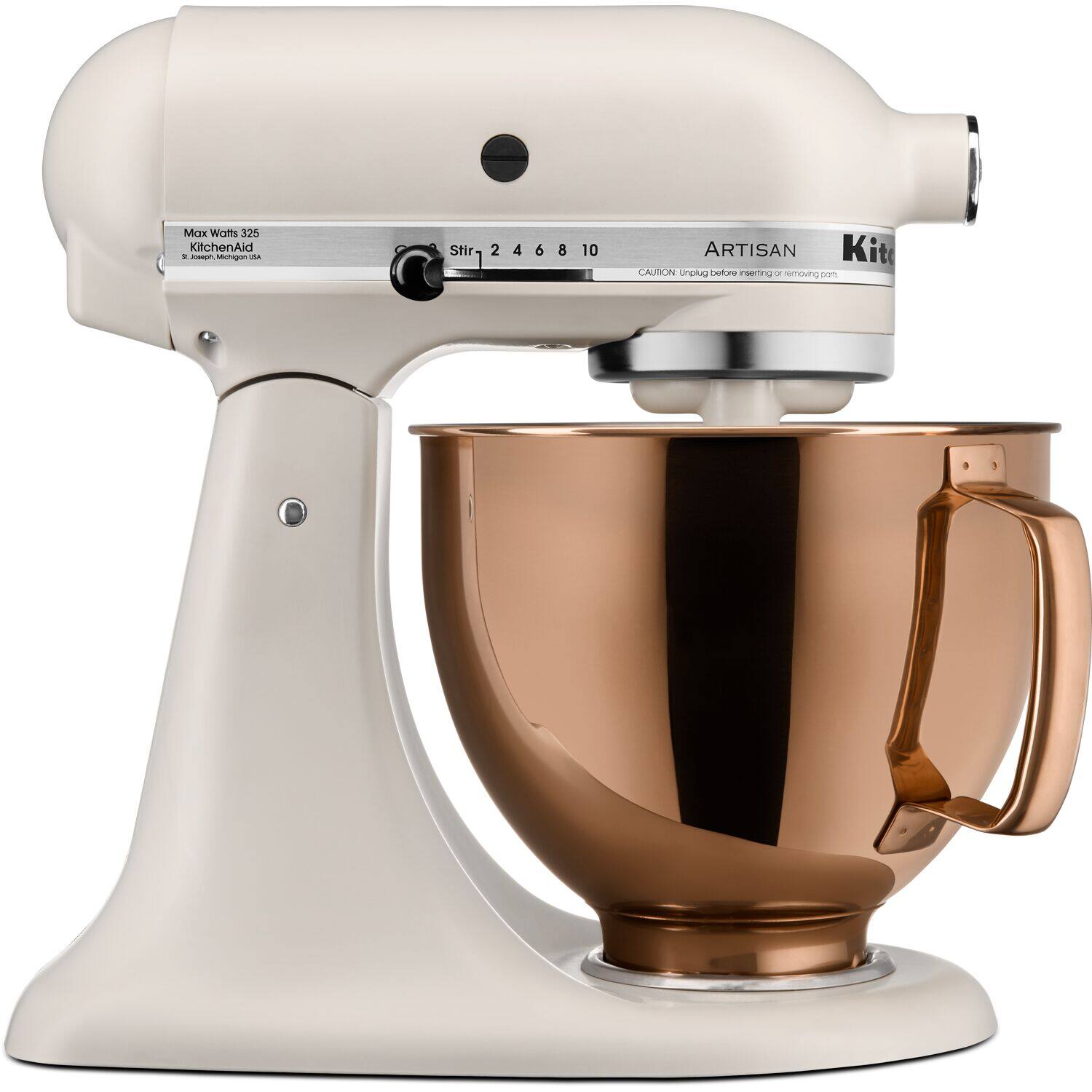 The text on the image reads: "KitchenAid Artisan 4.5 Quart Mixer."