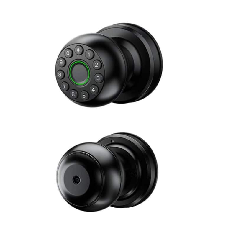 Cluzine - Smart Knob Lock,Fingerprint,Password,Bluetooth APP,For Indoor Wood Door,Apartment
