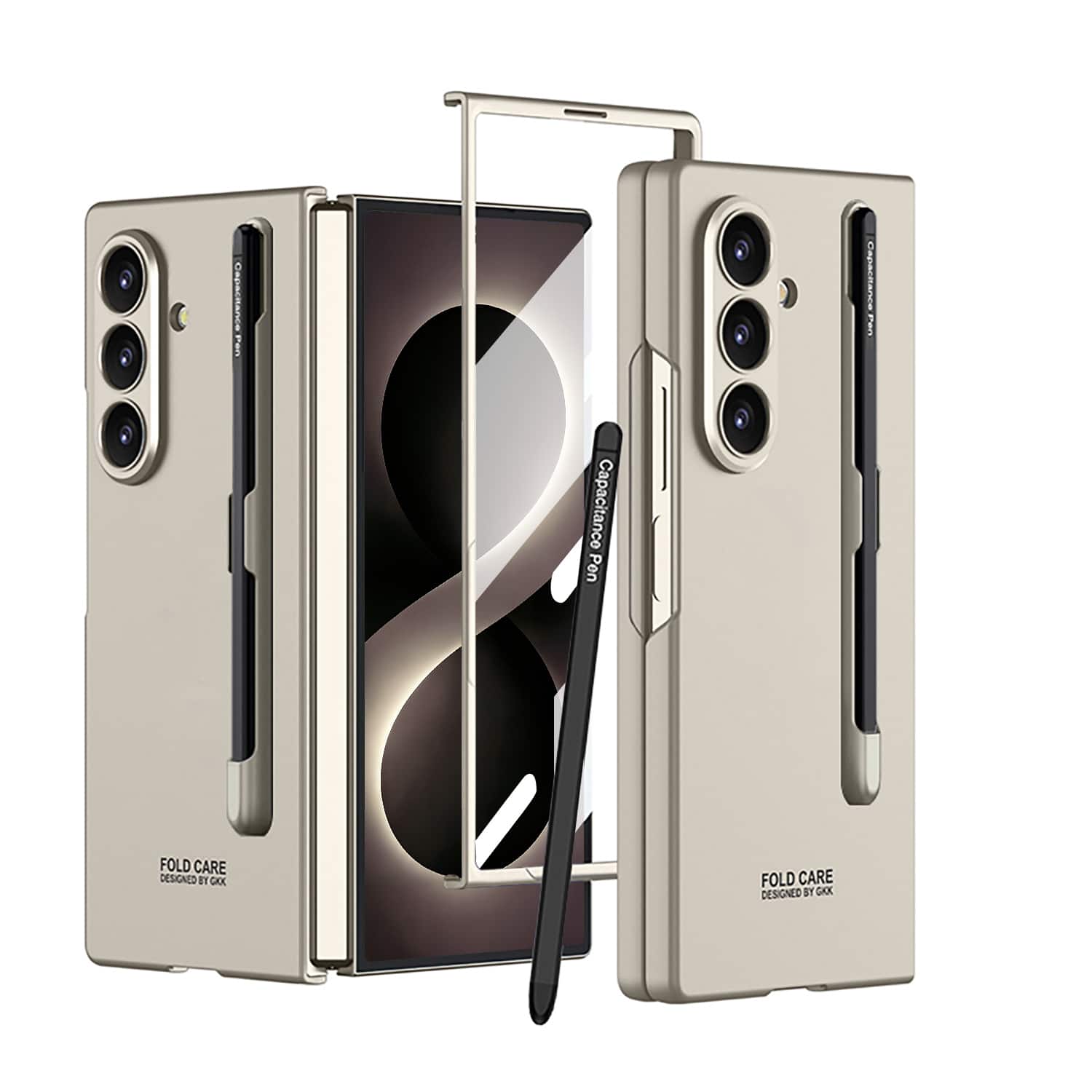Dteck - Rugged Phone Case For Samsung Galaxy Z Fold8 Ultra Built-in Screen Protector Slim Shockproof Cover With Stylus Pen - Titaniumgray price history on PriceWatchPro