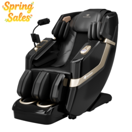 KoziSense - KZ-313 3D Heated Jade Stone Roller Massage Chair,Deep Zero Gravity,SL-Track,Heat,Backlit Touch Screen,Wireless Charger - Black