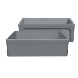 Whitehaus - Glencove 30" Reversible Matte Kitchen Fireclay Sink - Gray