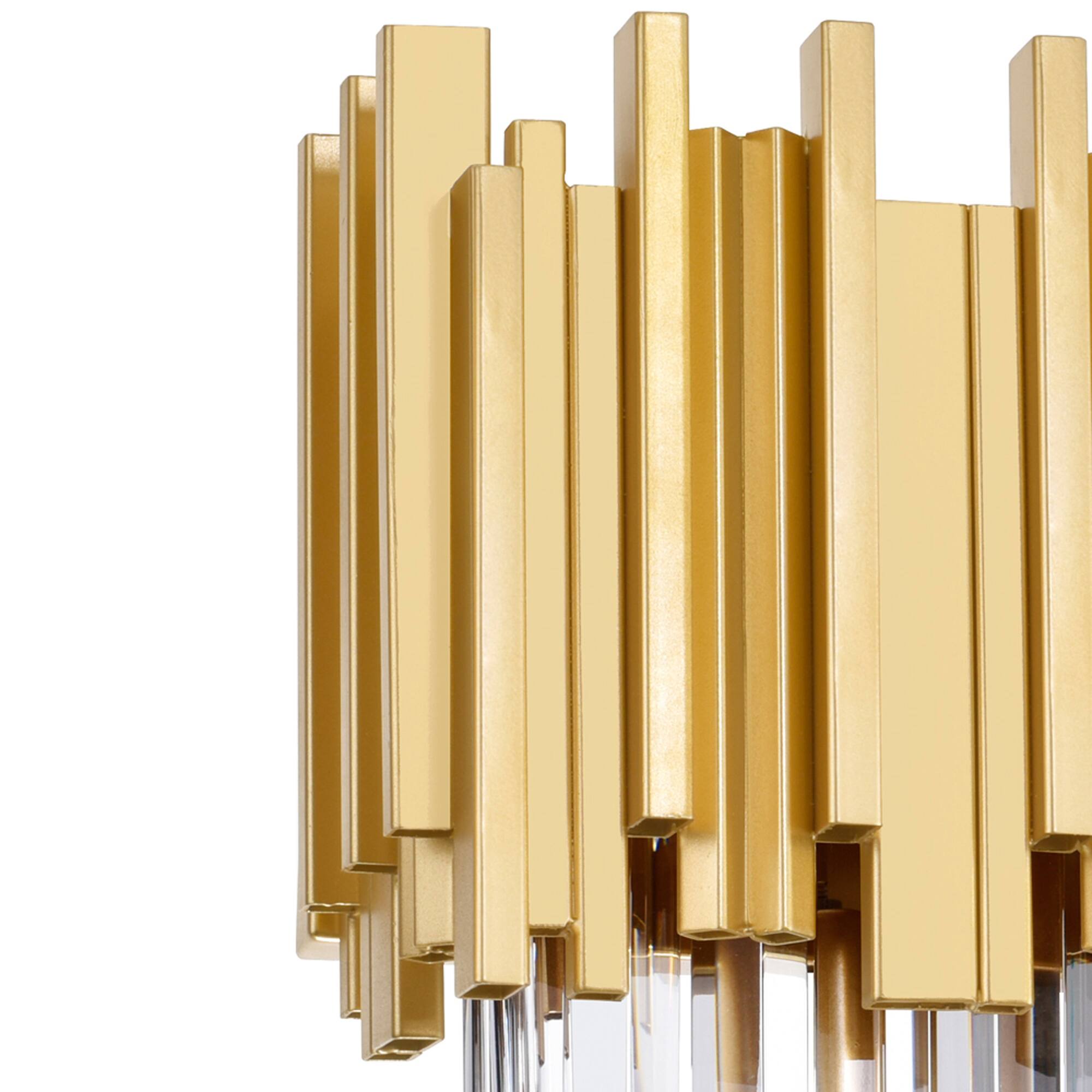 Left. CWI Lighting - Deco 1 Light Wall Light With Medallion Gold Finish - Medallion Gold.