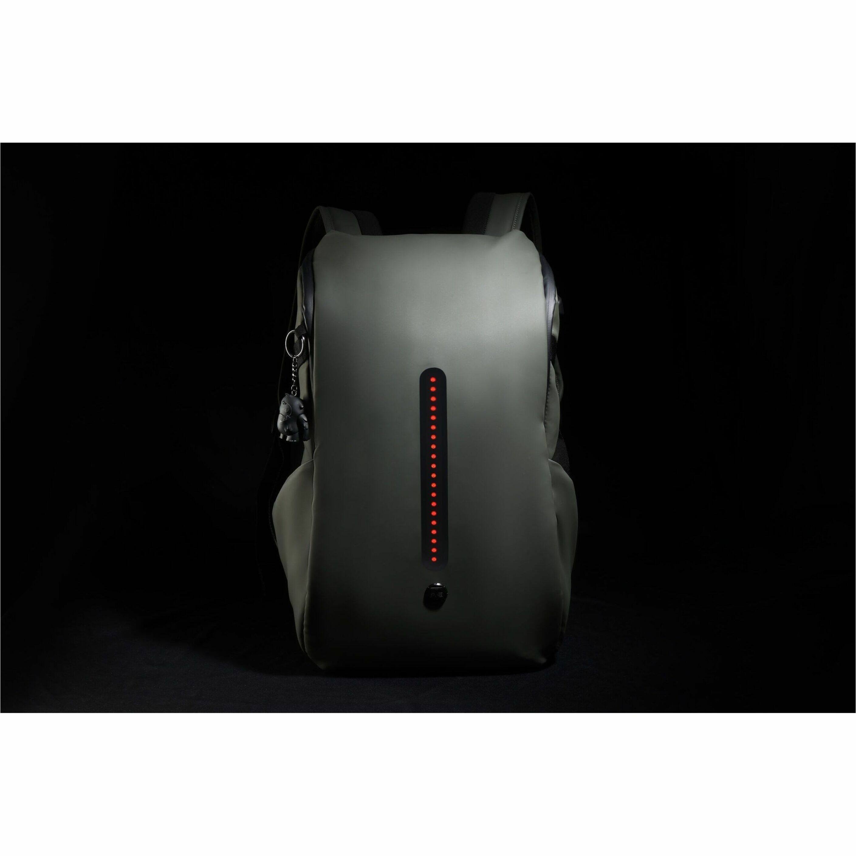 Alt View 28. Swissdigital Design - LAMONE L LED TSA-Friendly Water-Resistant Backpack With USB Charging Port  RFID Protection and Fits Up to 16″ Laptop - Dark Green.
