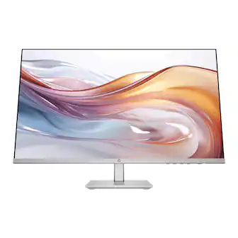 Front. HP - 27" IPS LED FHD 100Hz Monitor with Adjustable Height (HDMI, VGA) - Silver & Black.