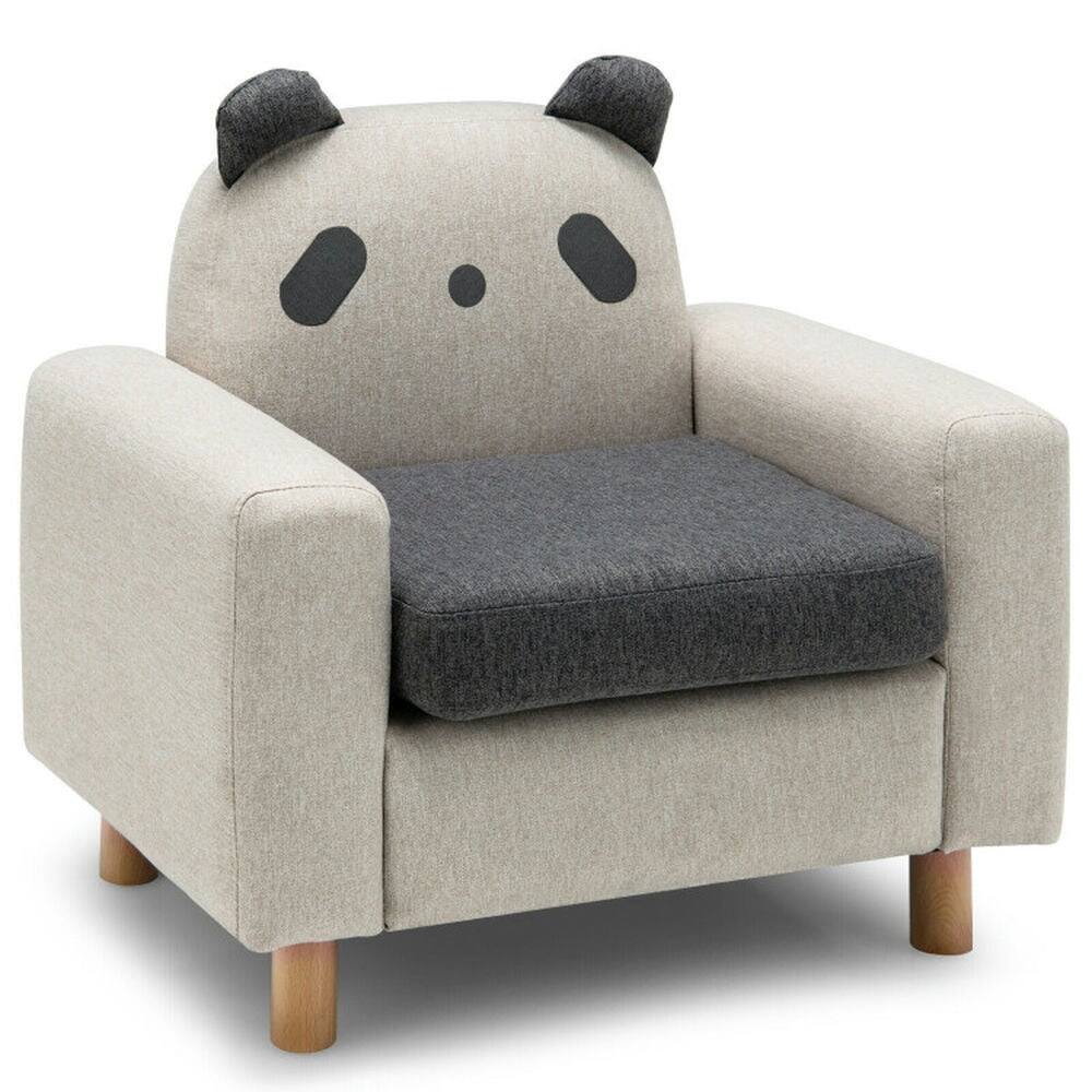 Alt View 4. Pefilos - Kids Sofa with Armrest and Thick Cushion-Gray, Comfy Chair for Kids - Gray.