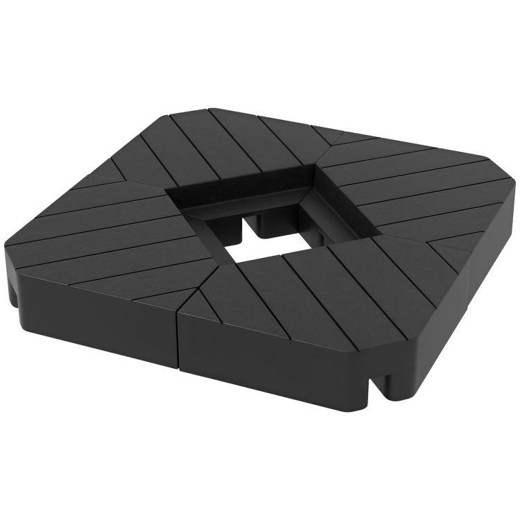 Front. PULUZ - Offset Umbrella Base Outdoor Umbrella Weights, 132 lb. Capacity Water or 176 lb. Capacity Sand - Black.