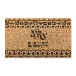 Jardine - High Point Panthers 18" x 30" Holiday Coir Doormat - Brown