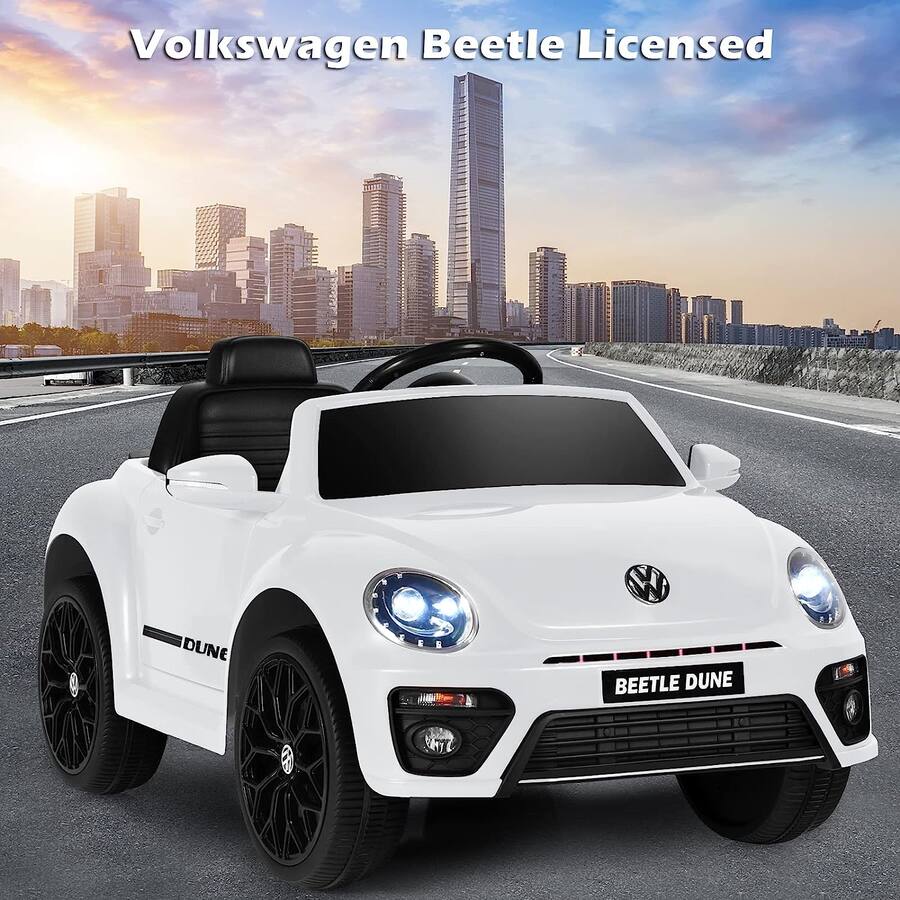 Costway 12V Kids Ride On Car Licensed Volkswagen Beetle w/ Remote ...