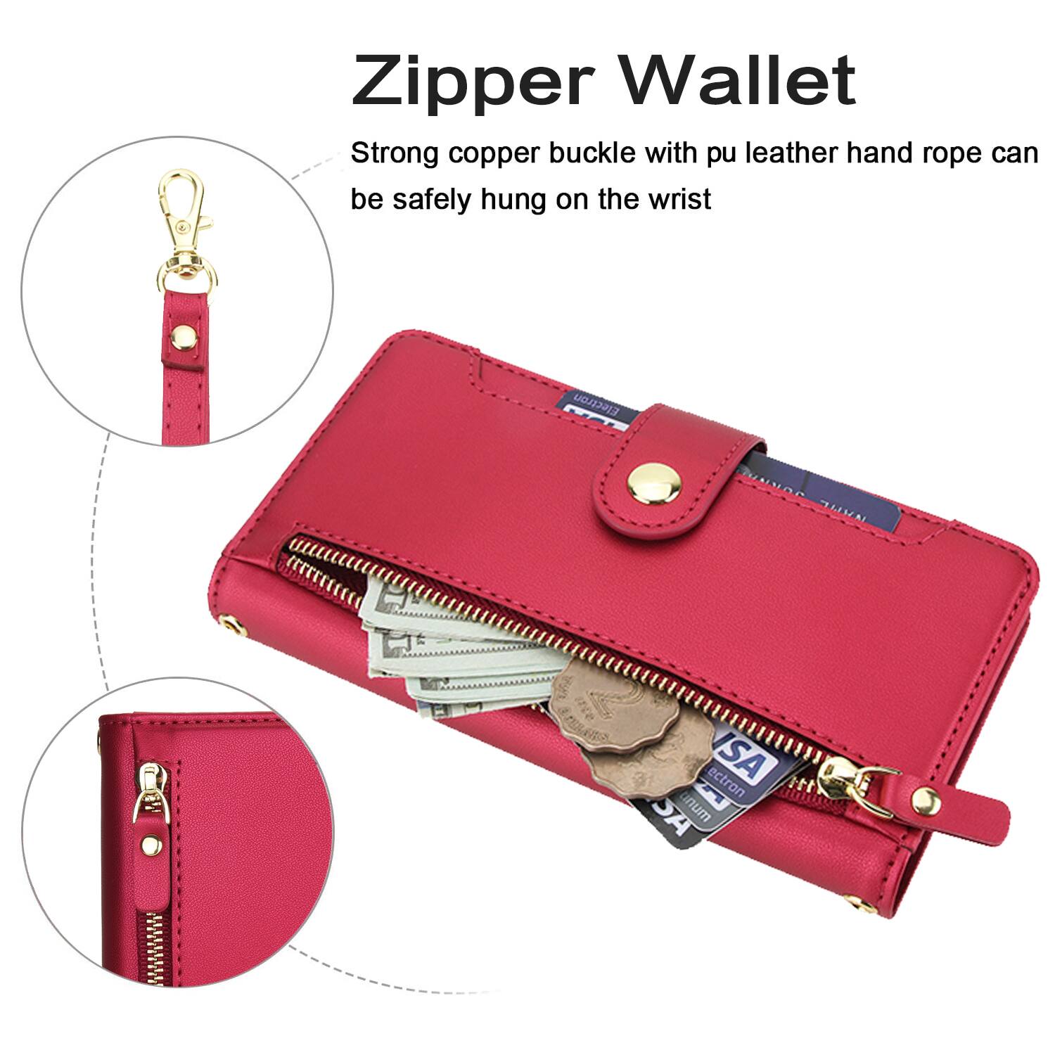 Zipper Wallet

Strong copper buckle with pu leather hand rope can be safely hung on the wrist