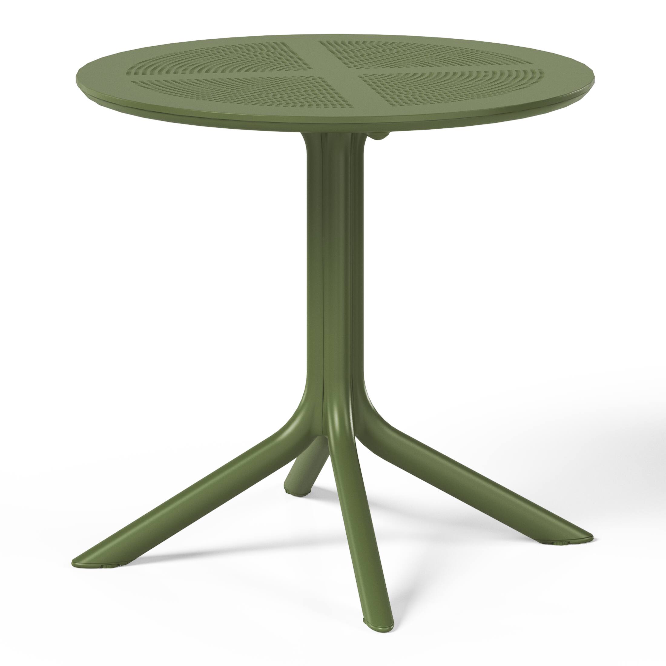 Left. WestinTrends - WestinTrends Playa 31.5" Round Plastic Outdoor Patio Dining Table for 4 - Olive Green.