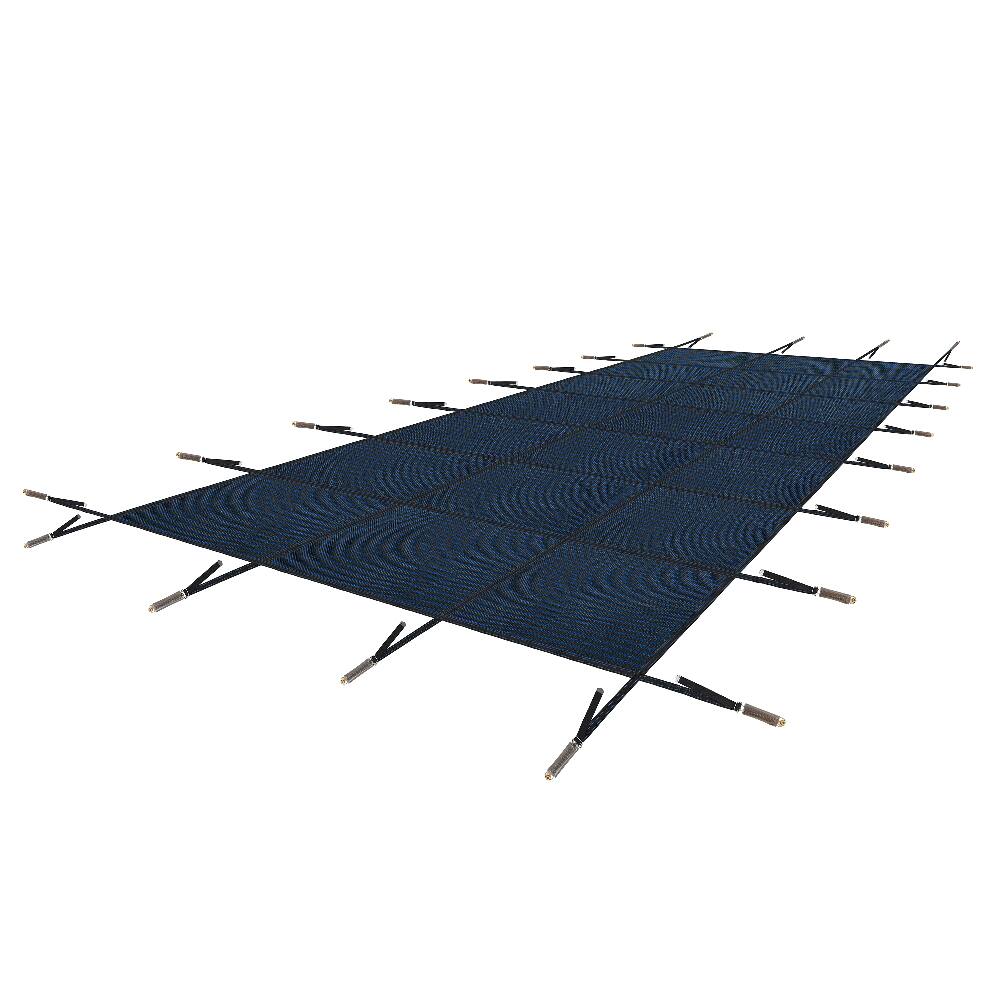 Alt View 2. Ropilly - Ropilly 16x34ft rectangular inground pool safety cover, triple stitched high strength mesh pool cover, Blue.