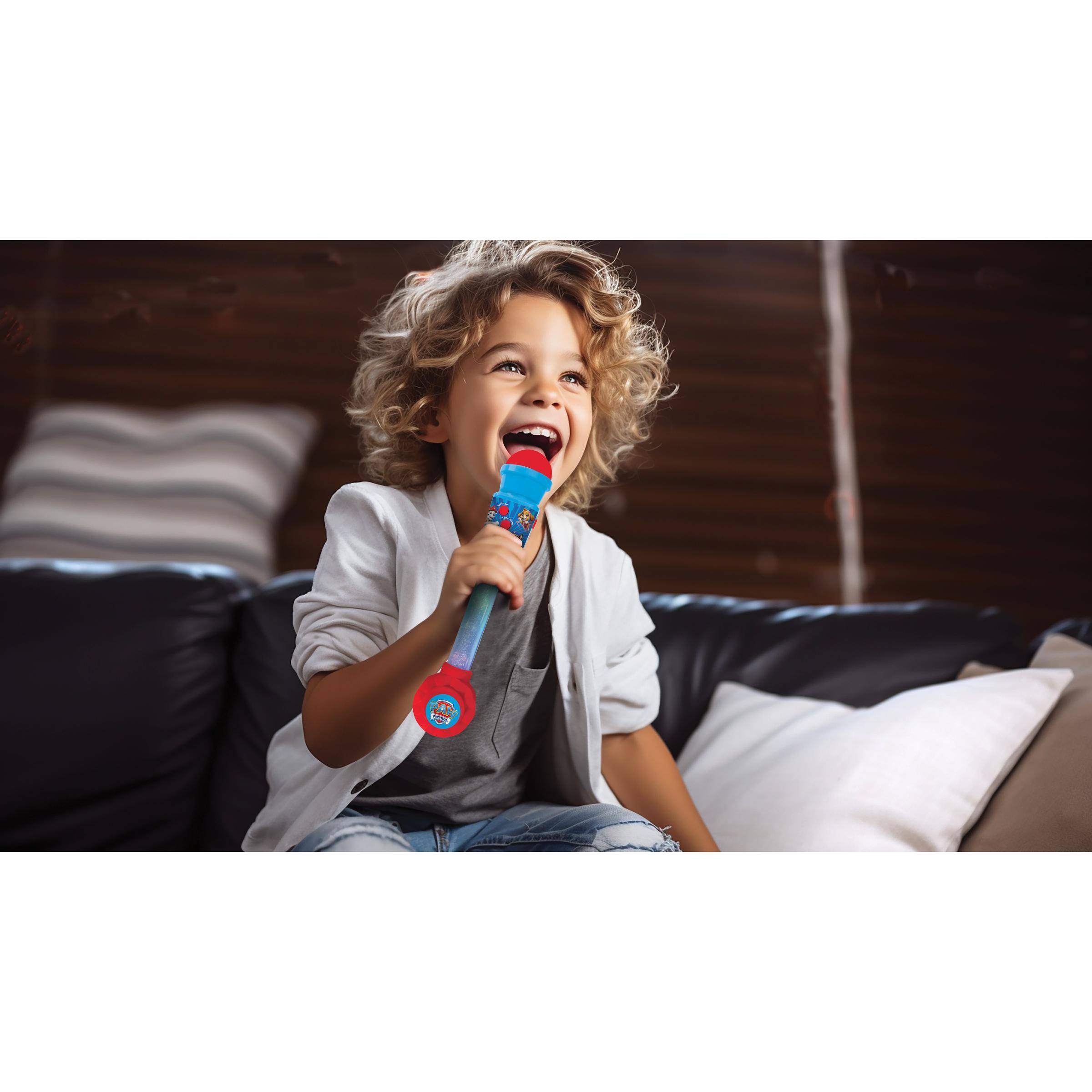 Alt View 6. Lexibook - PAW Patrol, lighting microphone with built-in speaker aux input melodies applause sound effects multicolour light.
