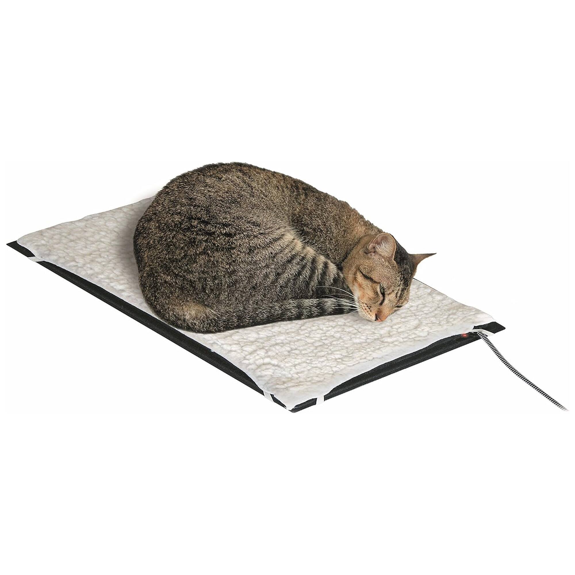 Alt View 2. Farm Innovators - Farm Innovators HM-60S Small Plastic Heated Pet Mat with Fleece Cover, 60 Watt - black.