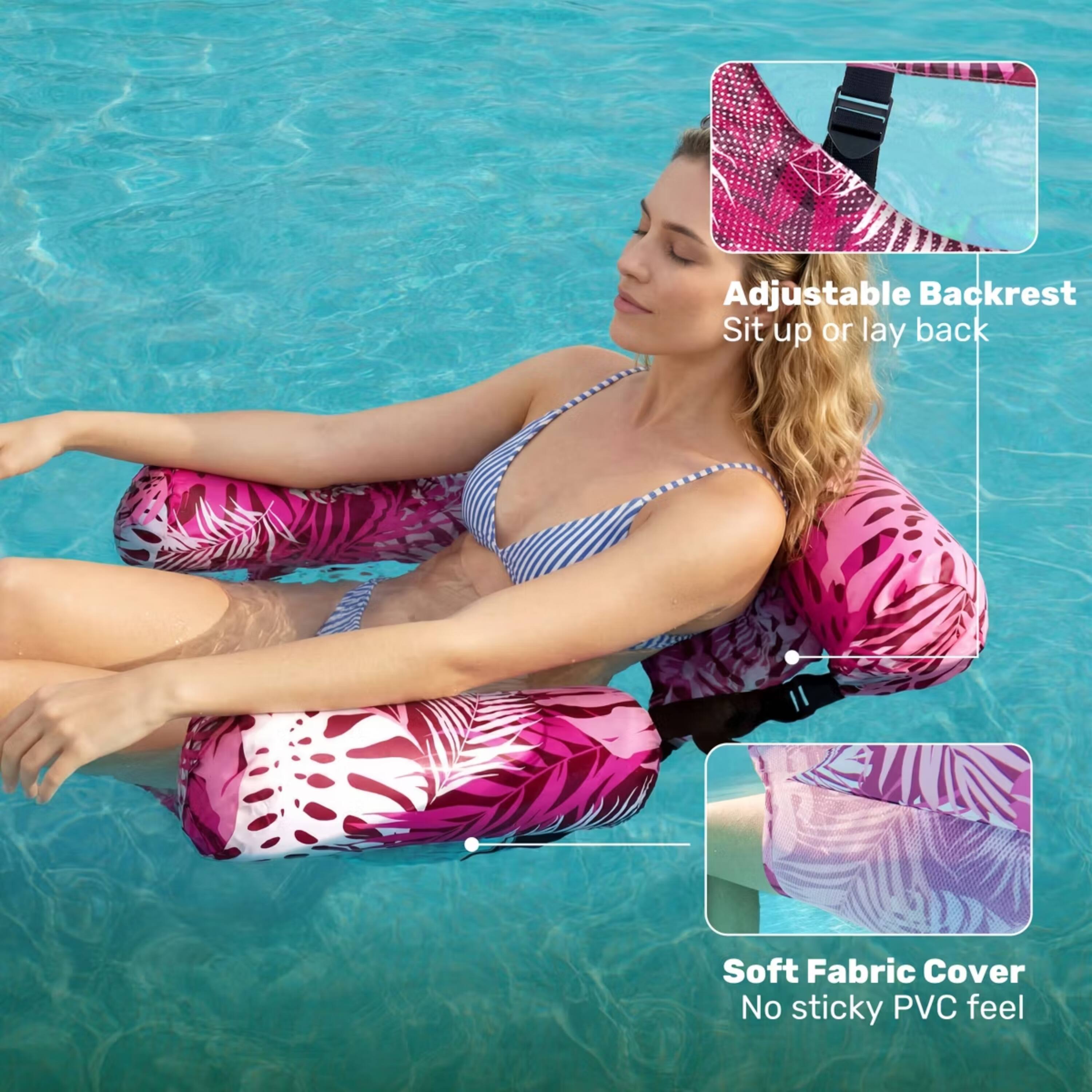 Adjustable Backrest  
Sit up or lay back  

Soft Fabric Cover  
No sticky PVC feel