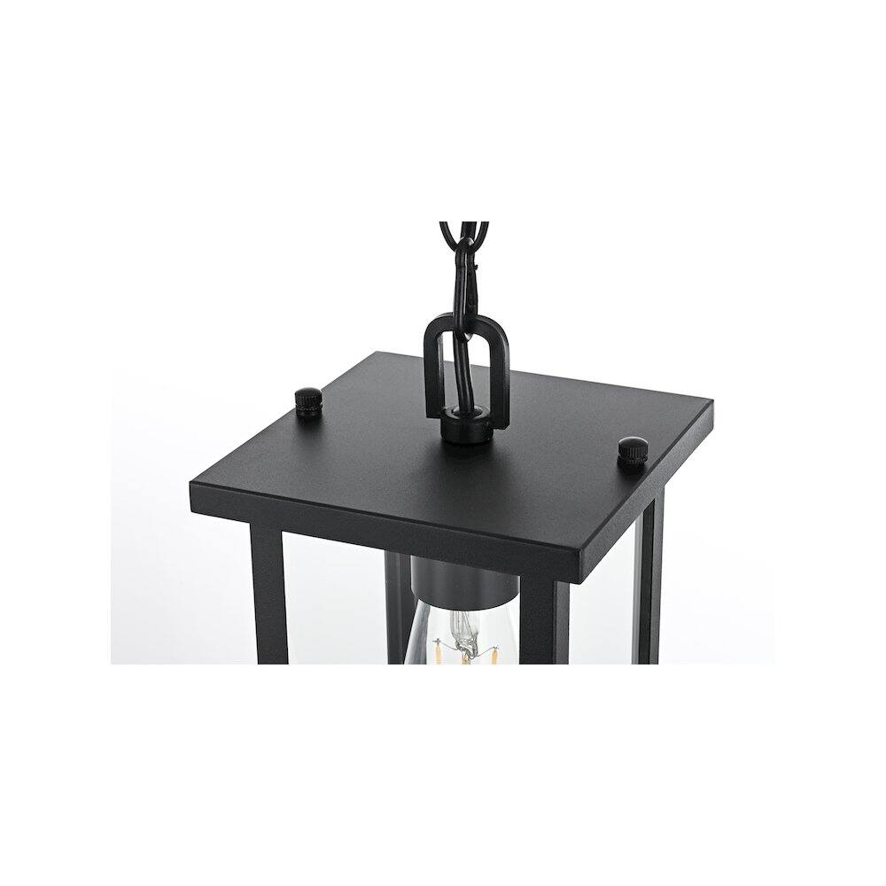 Alt View 4. Elegant Lighting - Venango 7 inch Outdoor Pendant in Black - Black.