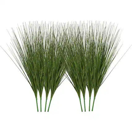 Front. VEVOR - Artificial Grass Plant, 27 inch Faux Onion Grass Fake Greenery Shrubs Plant, Premium PVC for Indoor Outdoor Home Garden - Green.