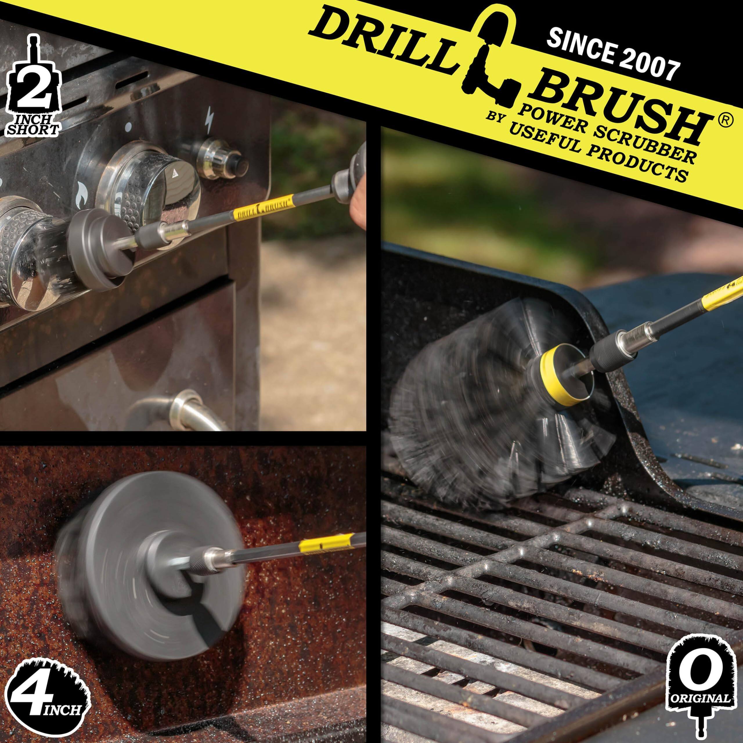 2 INCH SHORT DRILL BRUSH SINCE 2007 BY USEFUL PRODUCTS 4 INCH ORIGINAL