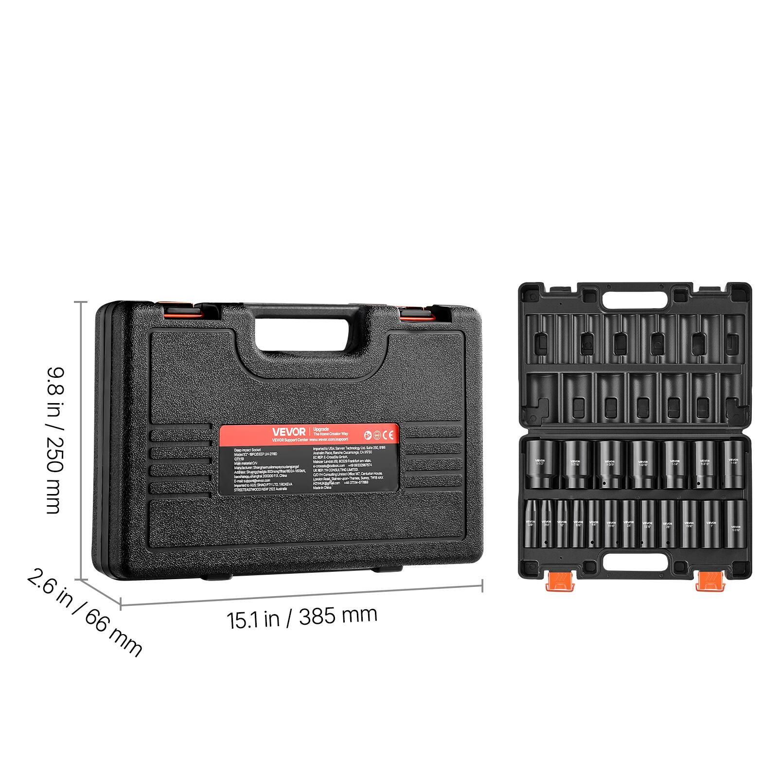 9.8 in / 9.8 in / 250 mm  
VEVOR  
2 eCE CN  
15.1 in / 385 mm  
2.6 in / 66 mm  
177