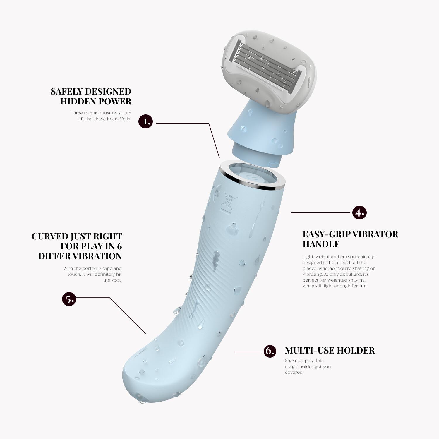 Alt View Zoom 13. Freya - Razor and Vibrator Starter Kit - Blue.