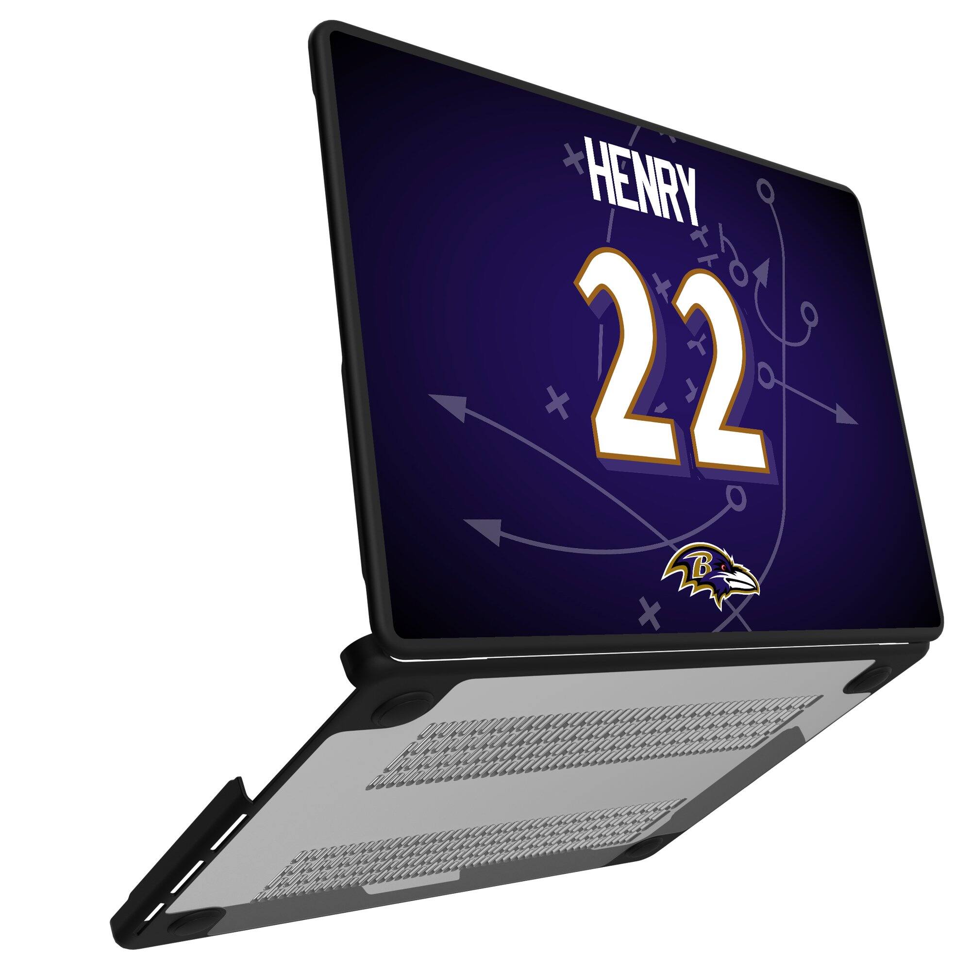 Alt View 1. Keyscaper - Derrick Henry Baltimore Ravens MacBook Case - Air 13 in - Multicolor.