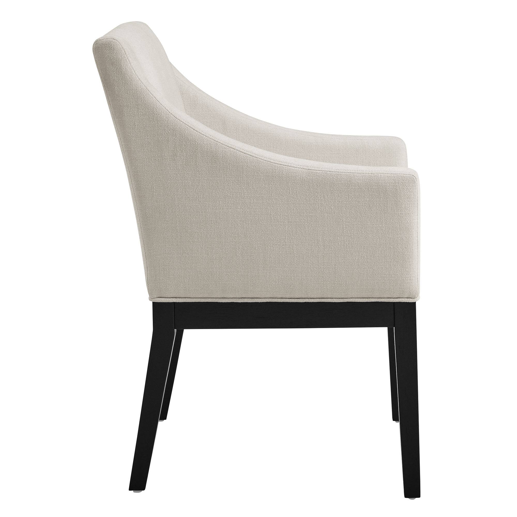 Back. Modway - Alton Fabric Upholstered Dining Armchair by Modway - Salt Black.