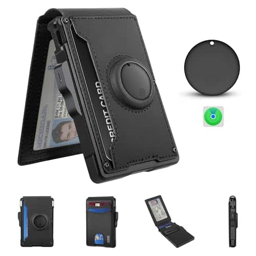Vulpecula Spade - Wallet for Men - with Money Clip Slim Leather Slots RFID Blocking Bifold Minimalist Wallet - airtags wallet