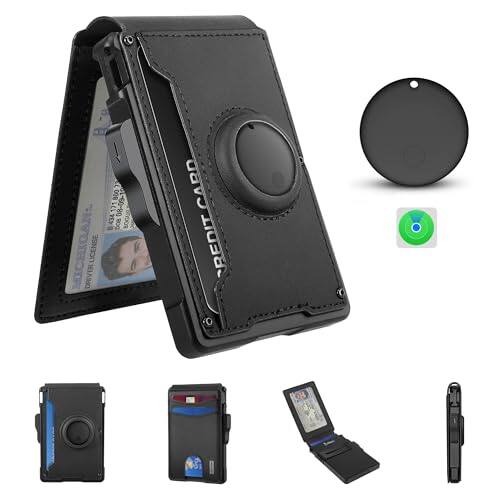 Vulpecula Spade - Wallet for Men - with Money Clip Slim Leather Slots RFID Blocking Bifold Minimalist Wallet - airtags wallet