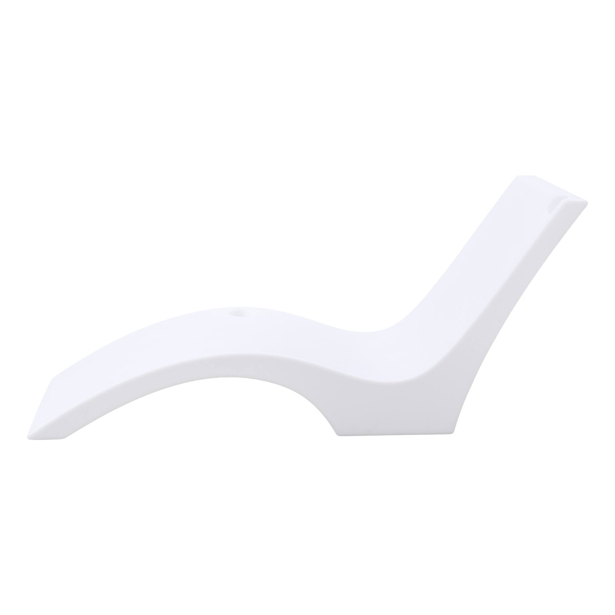 Alt View 5. VEVOR - Pool Lounge Chairs, Set of 2 Chaise Lounger, Water Weighted In-Pool Lounger Chairs for up to 9" Water Depths - White.
