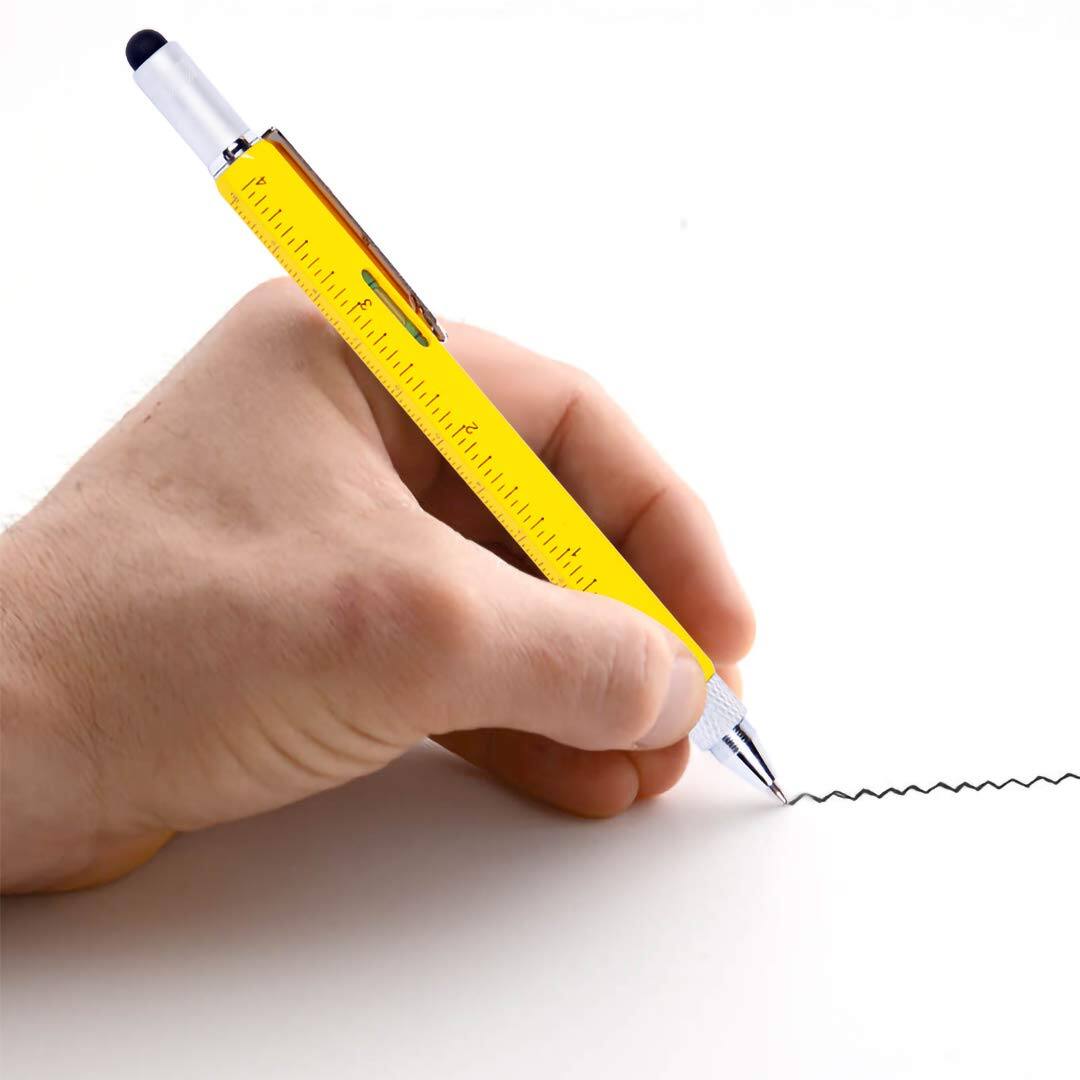 Alt View 5. Dapper Styles - Dad Gifts For Fathers Day 6 In 1 Multitool Pen Stocking Stuffers Mens Him Husband Father' Birthday Men Tools - Orange.