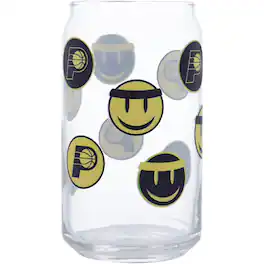 Logo Brands - Indiana Pacers 16oz. Smiley Can Glass - Multicolor
