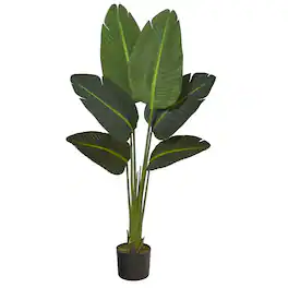 BreeBe - 45" Traveler's Palm Artificial Plant (Real Touch) - Green