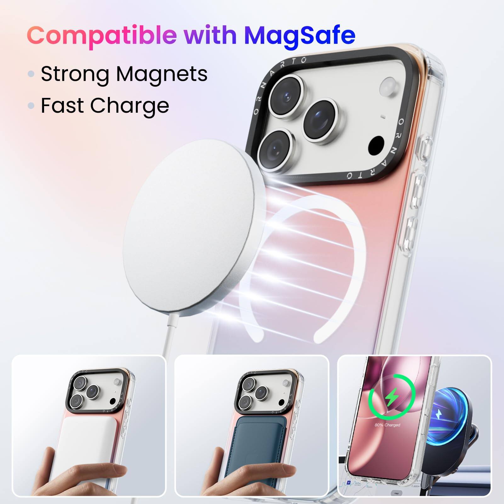 Compatible with MagSafe  
- Strong Magnets  
- Fast Charge