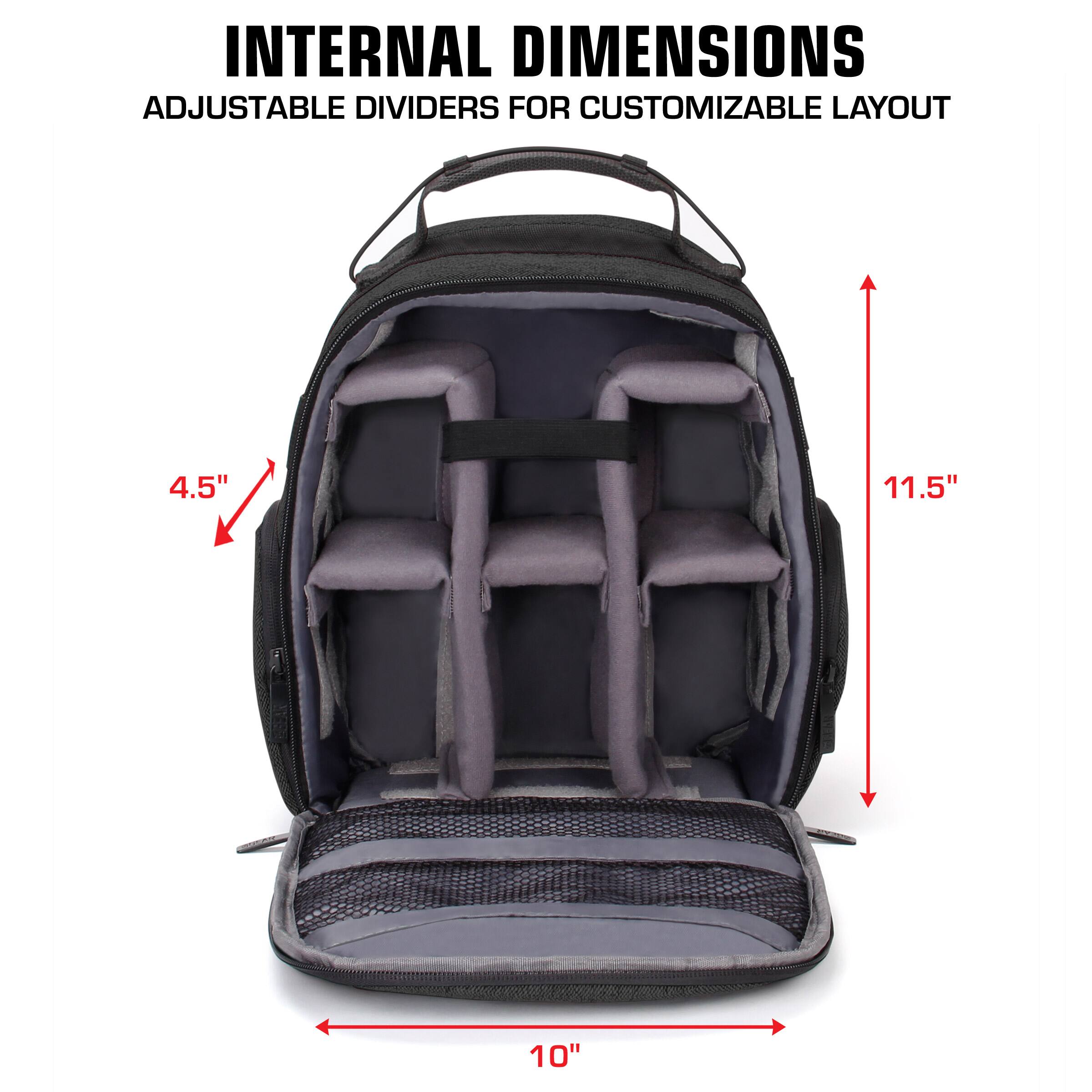 INTERNAL DIMENSIONS  
ADJUSTABLE DIVIDERS FOR CUSTOMIZABLE LAYOUT  

4.5"  
11.5"  
10"