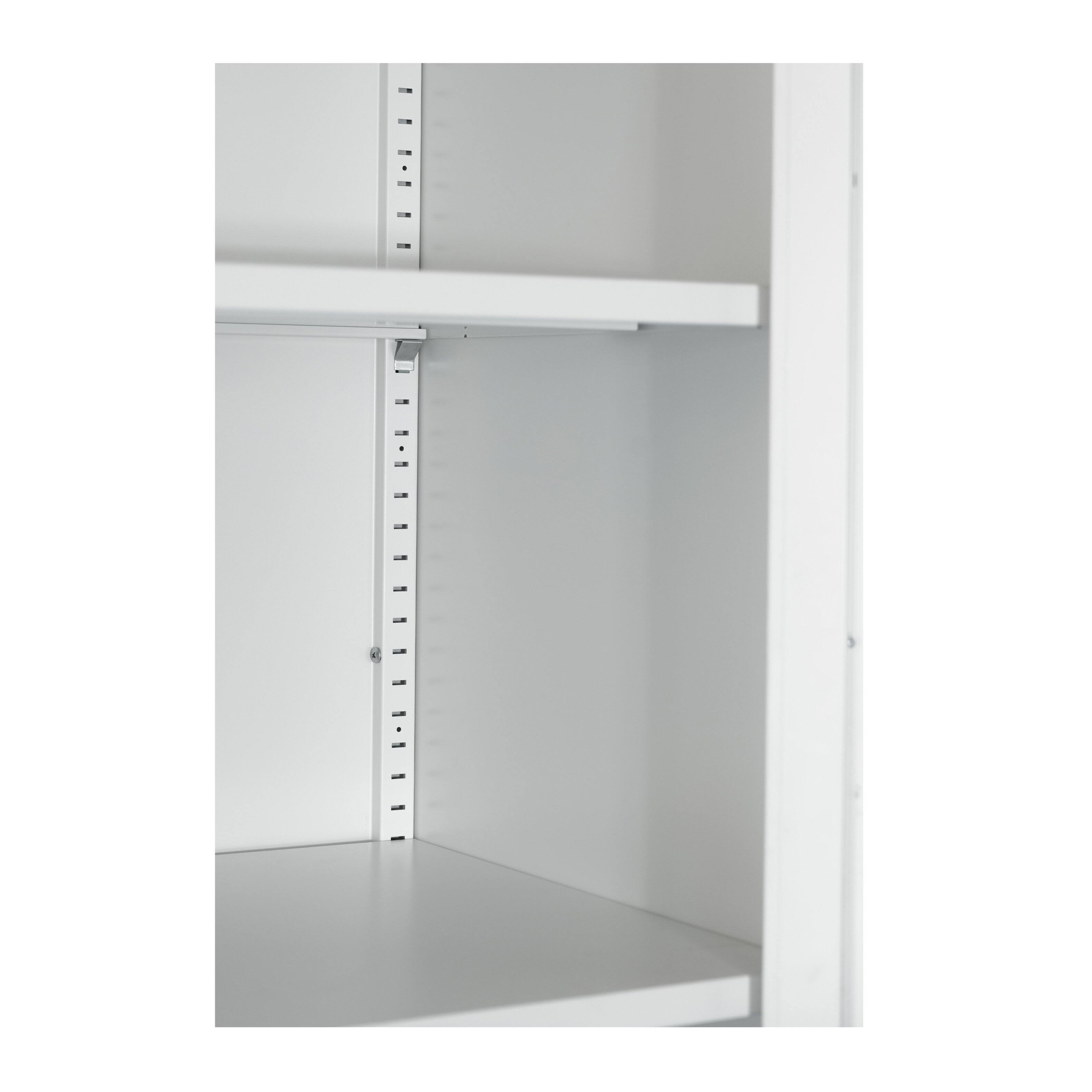 Alt View 7. Aukfa - 71" Tall Metal Wardrobe Cabinet - 2 Drawers & Hanging Rod, 2 Doors with Shelf for Bedroom, Office, Laundry Room - White.