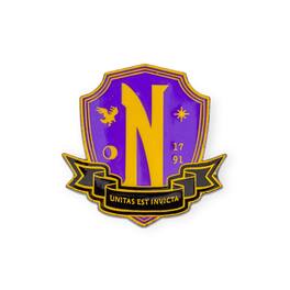 Silver Buffalo - Addams Family Wednesday Nevermore Academy Enamel Pin - Black