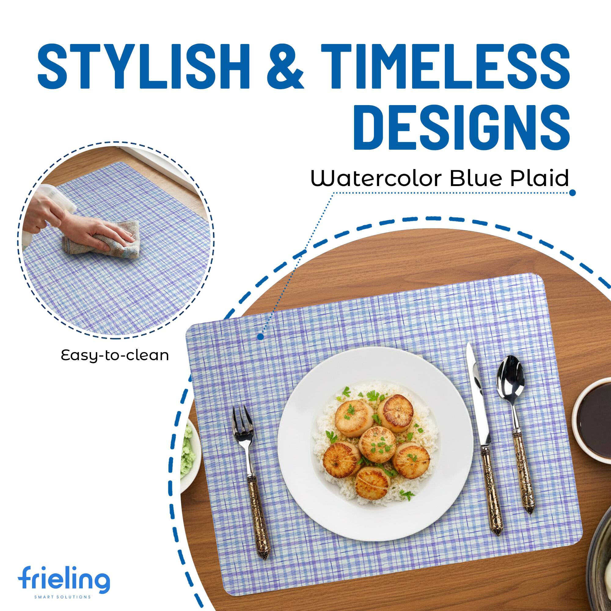 STYLISH & TIMELESS DESIGNS  
Watercolor Blue Plaid  
Easy-to-clean  
frieling  
SMART SOLUTIONS