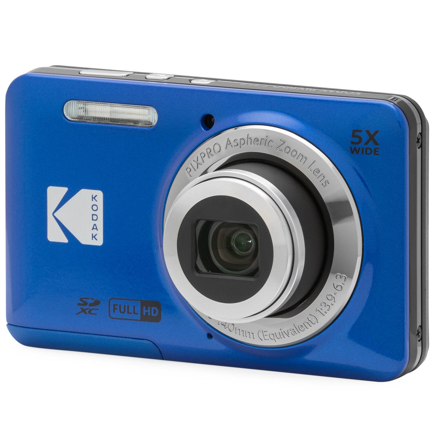 Bundle Kodak PIXPRO FZ55 Digital Camera Blue + Lexar 32GB Memory