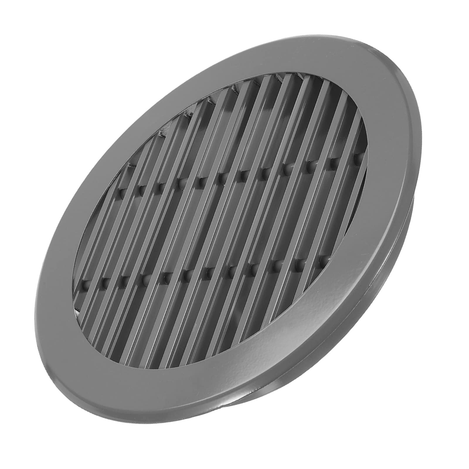 Unique Bargains - 10 Inch Round Ceiling Diffuser, Aluminum Register Circular Outlet Soffit Vent for HVAC Bathroom Kitchen Garage - Dark Gray